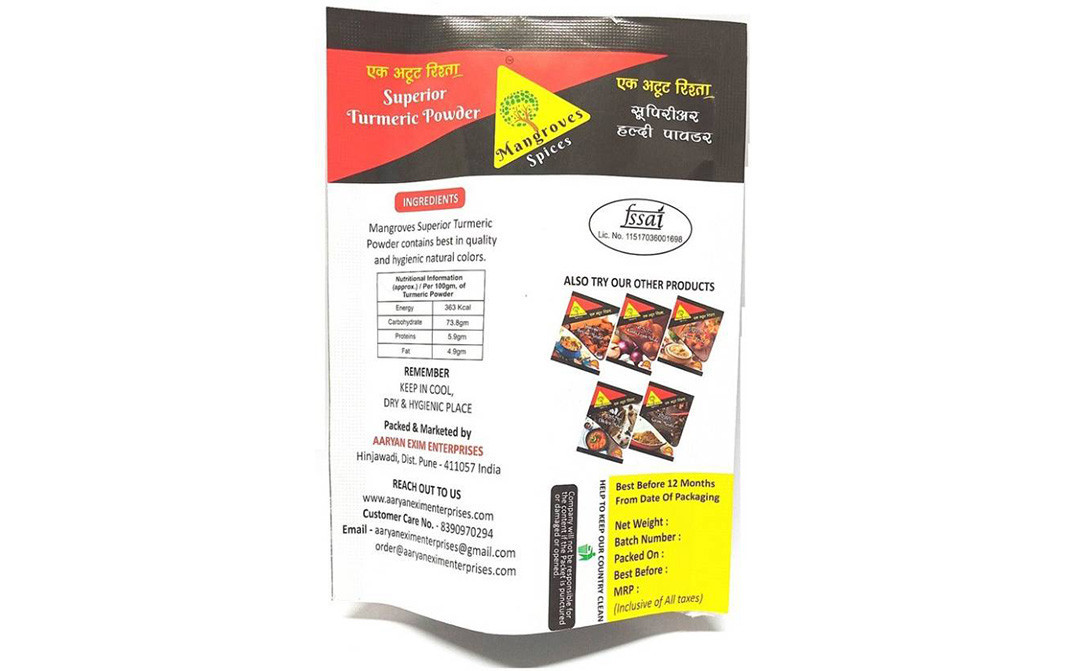 Mangroves Superior Turmeric Powder    Pack  100 grams